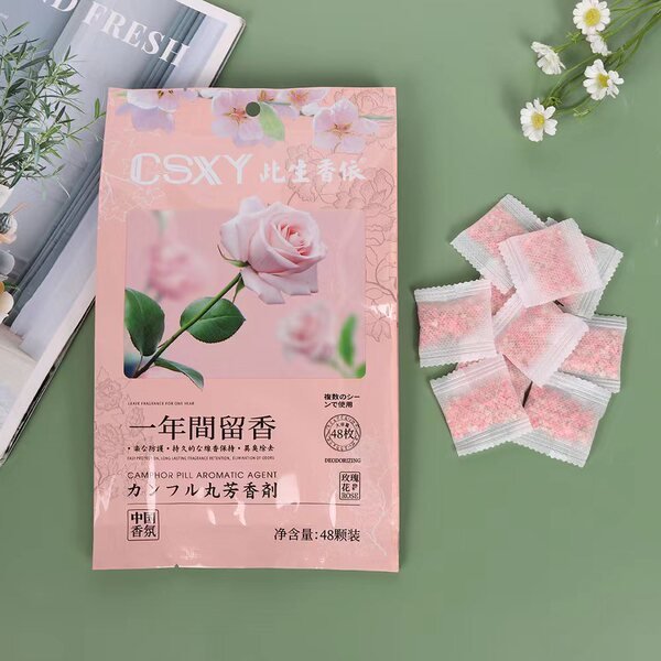 48PCS Camphor Pill Aromatic Agent Rose fragrance